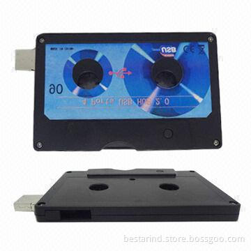 Promotional USB flash drive, tape shape, made of plastic, with customized logos/colors/packing types